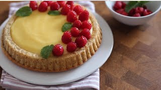 Tarte  gâteau au citron 🍋 pour un dessert bien frais [upl. by Griffis]