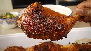 How to make the best melt in your mouth tasty Oven Baked Chicken  quick roasted chicken recipes [upl. by Sorilda]