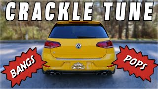 Stage 2 Crackle Tune vs No Crackle Tune  Golf R [upl. by Dodi]