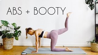 2 in 1 ABS AND BOOTY At Home Workout No Equipment 20 min [upl. by Leirbaj]