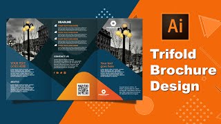 Illustrator CC Tutorial  Graphic Design Trifold Brochure Design [upl. by Ruthie343]