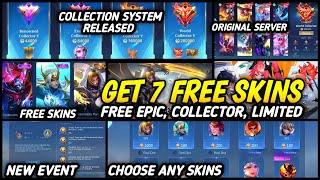 HOW TO GET 7 FREE EPIC SKINS amp NATALIA COLLECTOR SKIN  ALL NEW FREE SKIN EVENTS  MLBB [upl. by Rockwell]