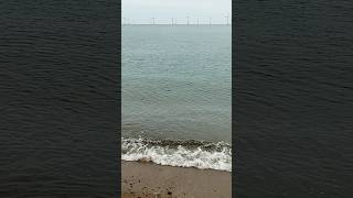 waves and wind turbines off the shore of great yarmouth 080424 waves sea nature greatyarmouth [upl. by Luby335]