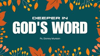 Deeper in Gods Word  Ps Donny Edison I Sunday Service 0930 20 October 2024 HCC Palu [upl. by Carper]