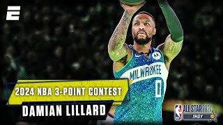 Damian Lillard wins the 2024 NBA 3Point Contest 🏆  NBA on ESPN [upl. by Ninaj]