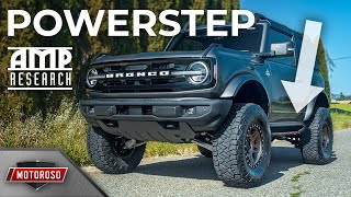 AMP Power Steps for the 21 Bronco 2dr amp 4dr with INSTALL Guide [upl. by Ynattyrb]