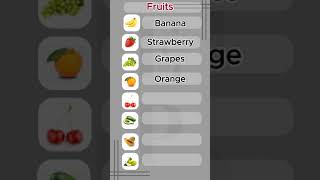 HOW TO PRONOUNCE FRUITS PART 1 english britishaccent shortsyoutube vocabularywords [upl. by Abba]