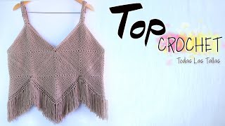 💰 IMPERDIBLE Patrón de Crochet de TOP con Flecos [upl. by Rosie]