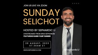 Sephardic Selichot Service Livestreamed from Bnai Sephardim Synagogue Hollywood Florida [upl. by Landbert]