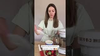 Idea za ukusni desert  Jagode u čaši 🍓🍓 vitapur rosmarino kitchenrobot dessert strawberries [upl. by Rubbico]