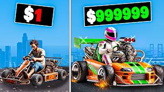 1 to 1000000 Go Kart in GTA 5 [upl. by Schwinn]