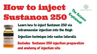 How to inject Sustanon 250 intramuscularly into the thigh [upl. by Rancell]