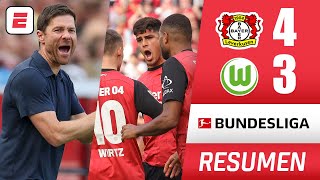 BAYER LEVERKUSEN ganó a lo XABI al WOLFSBURG en el último suspiro con gol de Boniface  Bundesliga [upl. by Southworth]