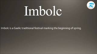 How to pronounce Imbolc [upl. by Ttekcirc18]