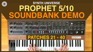 Sequential Prophet 510 rev 4  Sound Bank Demo Patches 21  40  Synth Universe [upl. by Koller]