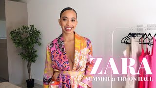 ZARA SUMMER 2021 HAUL amp TRY ON  NEW IN [upl. by Arymat]