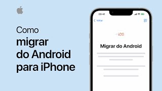 Como migrar do Android para iPhone  Suporte da Apple [upl. by Nallaf]