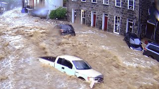 Roads turned into rivers  Terrible flood in Liege Belgium [upl. by Inot]