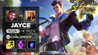 Jayce vs Azir Mid  KR Challenger  Patch 145 Season 14 [upl. by Ardnael]