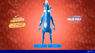 Fortnite Polar Peely Skin Early from Present [upl. by Weissman]