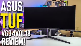 ASUS TUF VG34VQL1B Ultrawide Monitor Review [upl. by Erhart836]