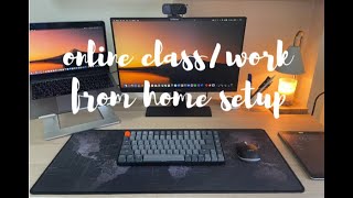 Online Class  Work From Home Minimalist Desk Setup LazadaShopee [upl. by Benn898]