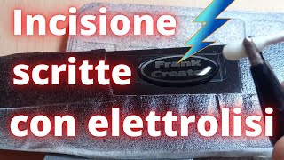 Come incidere metallo con l elettrolisi  How to engrave metal with electrolysis [upl. by Fallon680]