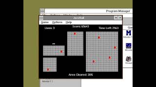 Jezzball Windows 31 Gameplay [upl. by Howland]