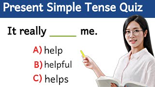 Tenses In Grammar English  Present Simple Tense Quiz  Grammar Test  Grammar English Quiz [upl. by Natie]