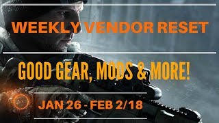 The Division  Weekly Vendor Rest Jan 26  Feb 218 [upl. by Uoliram]