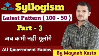 Syllogism Reasoning Basic concept  Part  3  by Mayank kosta [upl. by Gaudette731]