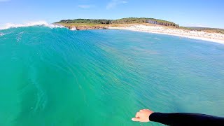 TESTING DECATHLON WETSUIT  POV SURFING [upl. by Audrit320]