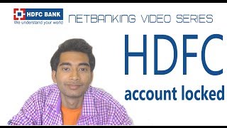 HDFC net banking part 4Reenabling your locked Account [upl. by Fayina416]