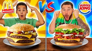 MCDONALDS vs BURGER KING Challenge  FamousTubeFamily [upl. by Hartley984]