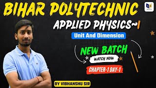 Bihar Semester applied physicsI chapter 1 bihar polytechnic  Applied PhysicsI Chapter1 Lec1 [upl. by Ahseken]