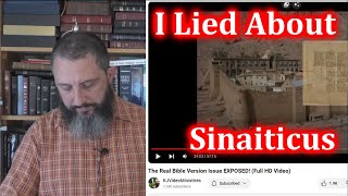 KJV Only Preacher LIED About Codex Siniaticus [upl. by Eelram]