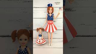 Getting Ready For Independence Day USA🇺🇸🇺🇲July 4th USA Independence Day Special Flag Dress clayart [upl. by Atnek908]