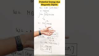 Potential energy stored in a magnetic dipole placed in a magnetic field  matter and magnetism [upl. by Ennaul838]