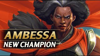 AMBESSA MEDARDA NEW CHAMPION PREVIEW LORE ABILITIES  League of Legends [upl. by Eli398]