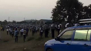 Mbita High School Boys return to the school compound at the end of the fundraiser [upl. by Alecram]