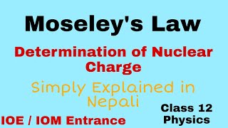 Moseleys Law and Determination of Nuclear Charge in Nepali [upl. by Ydnir]