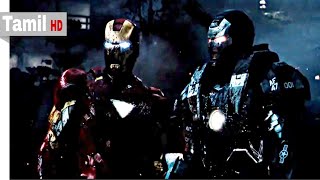 Iron man 2 2010  Iron man vs War Machine Vs Vanko Scene Tamil 1010  Movieclips Tamil [upl. by Kirre]