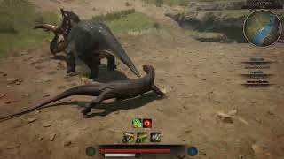 247 Path of Titans  Relentless Lizard Making Meaty Mess  Megalania Gameplay [upl. by Gilligan]