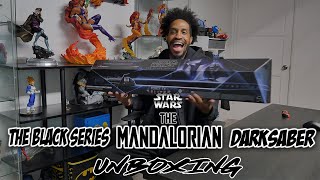 Star Wars  The Black Series Mandalorian Darksaber Force FX Elite Lightsaber UNBOXING [upl. by Karoline]