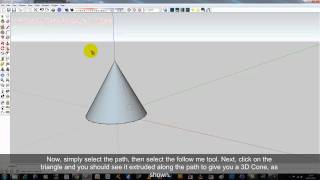 Sketchup Cone Creation Tutorial [upl. by Arimihc]