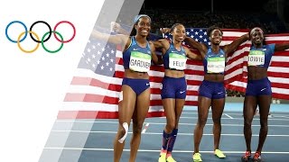 USA Womens 4x100m Relay wins gold [upl. by Barthelemy]