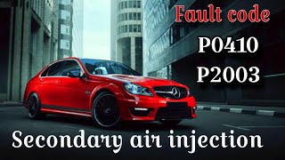 Mercedes benz P2003P0410 fault of secondary air injection pump location [upl. by Timmi549]