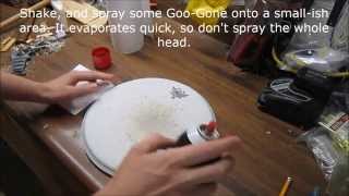 Drum Hacks  How to Clean Remo Coated Drumheads [upl. by Hurlbut]