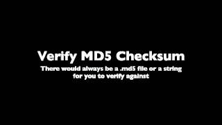 How to verify MD5 Checksum using Windows [upl. by Nyret]