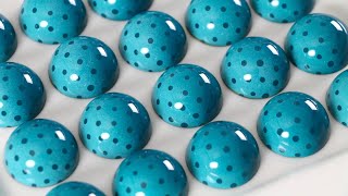 Chocolate Bonbon Design  Blue Polka Dots With Fade [upl. by Ayhay]